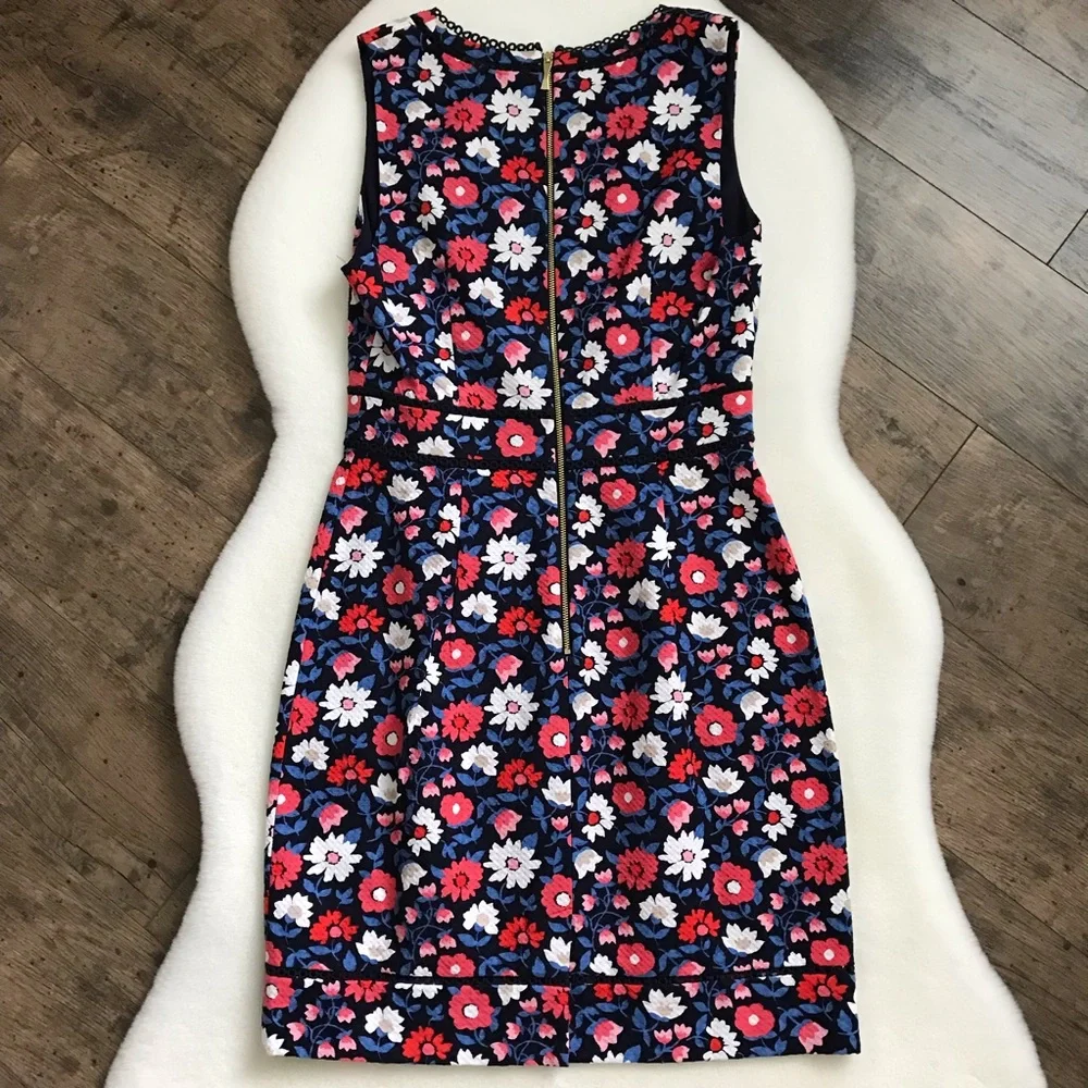 Kate Spade Shore Thing Floral Daisy Jacquard Sheath Dress Size 4 NWT
